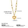 European & American High-End Y-Shaped Zirconia Necklace with Natural Pearl & Stainless Steel for Women
