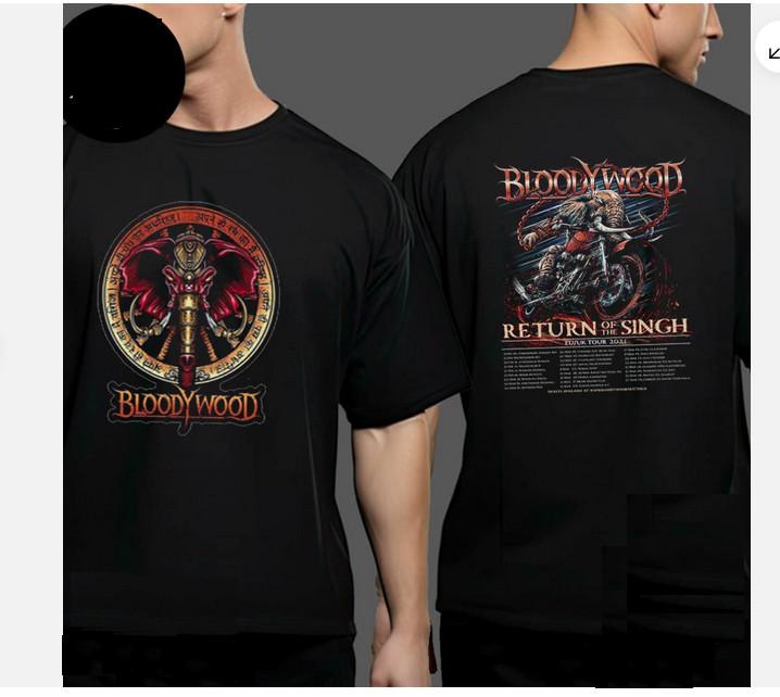 

Bloodywood Return Of The Singh Eu Uk Tour 2025 Two Sides T-Shirt Unisex T-Shirt XXXXL