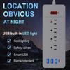 3 Side Designs Wall Mountable Power Strips Surge Protectors 12Outlets USB Port Low Profile Plugs Perfect for Home Office