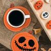 4/8Pcs Handwoven Pumpkin Shaped Coasters Anti Scald Decorative Placemats  Cafe Use