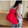 Canvas Bag Female College Student New Summer Versatile Shoulder Handbag Large Capacity Commuter Tote Bag
