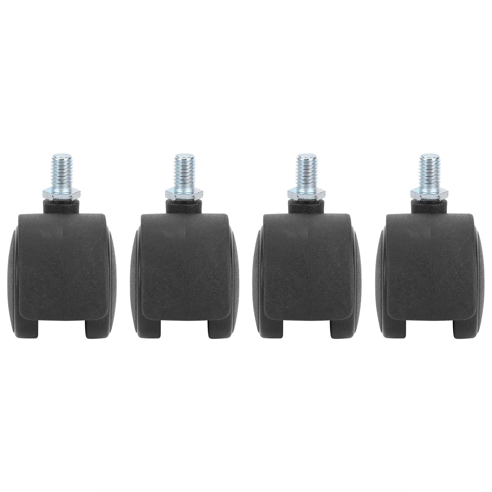 

4шт 1,5-дюймовые ролики, вращающиеся на 360 градусов, универсальное пластиковое колесо для стула-кабинета