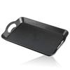 Plastic Wood Grain Serving Tray with Handle