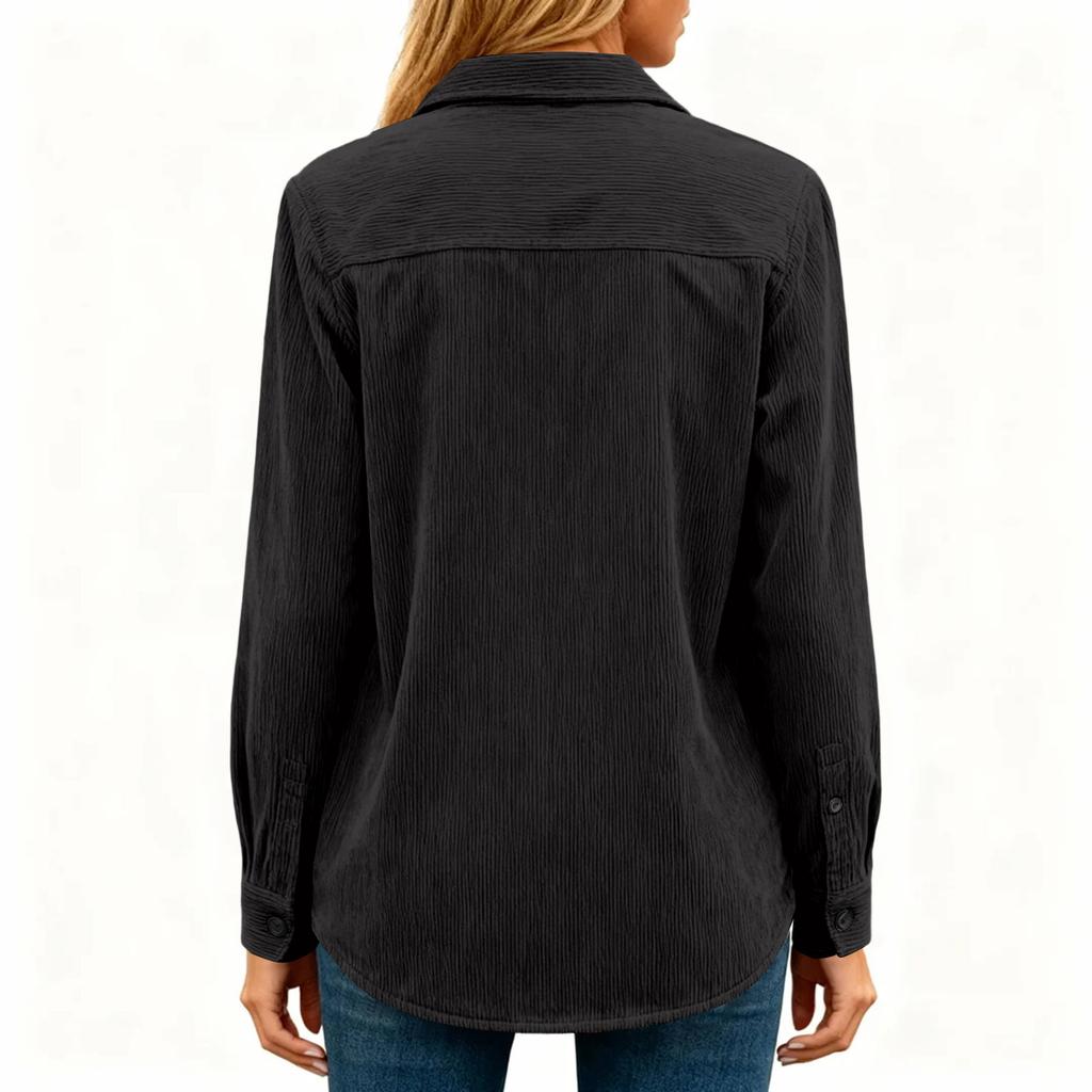 Women's Casual And Fashionable Corduroy Shirt Jacket