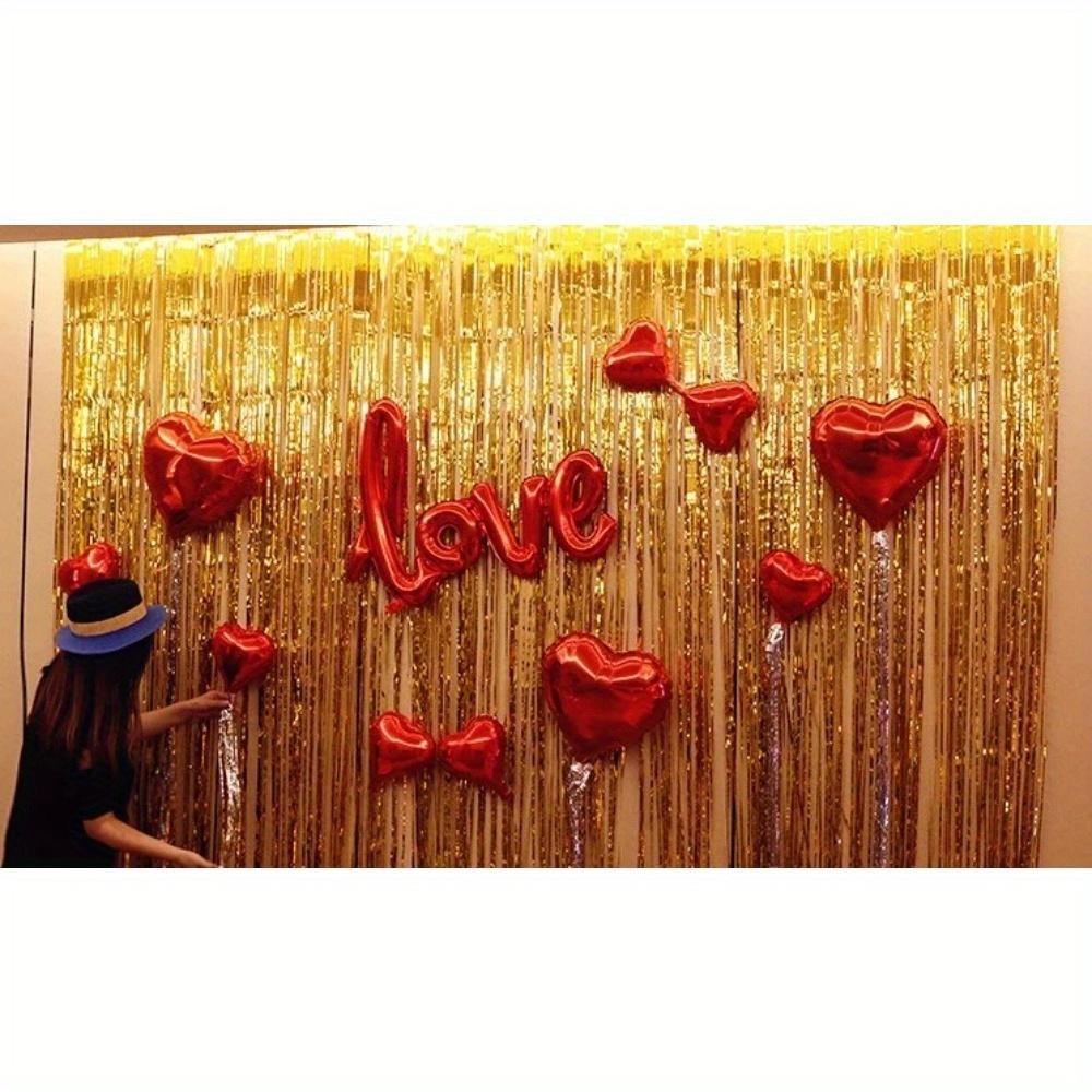 2Packs Laser Rain Curtain Wedding Birthday Party Decoration Stage Fringed Rain Curtain Arrangement Rain Curtain