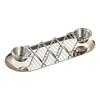 W-shaped Taco Stand with Tray Rust-proof Pancake Display Tray Stainless Steel Taco Holder  Baking