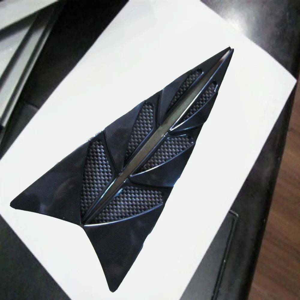 2Pcs Black Cars Auto Vehicle Tuning Air Flow Intake Scoop Bonnet Vent Cover Hood Trim Decoration Universal Exterior Accessories