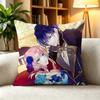 R-Romantic Fantasy 7th Time Loop Anime  Square Double-Sided printed Pillow Case Bedroom Bedside Pillow Sofa Cushion Cover