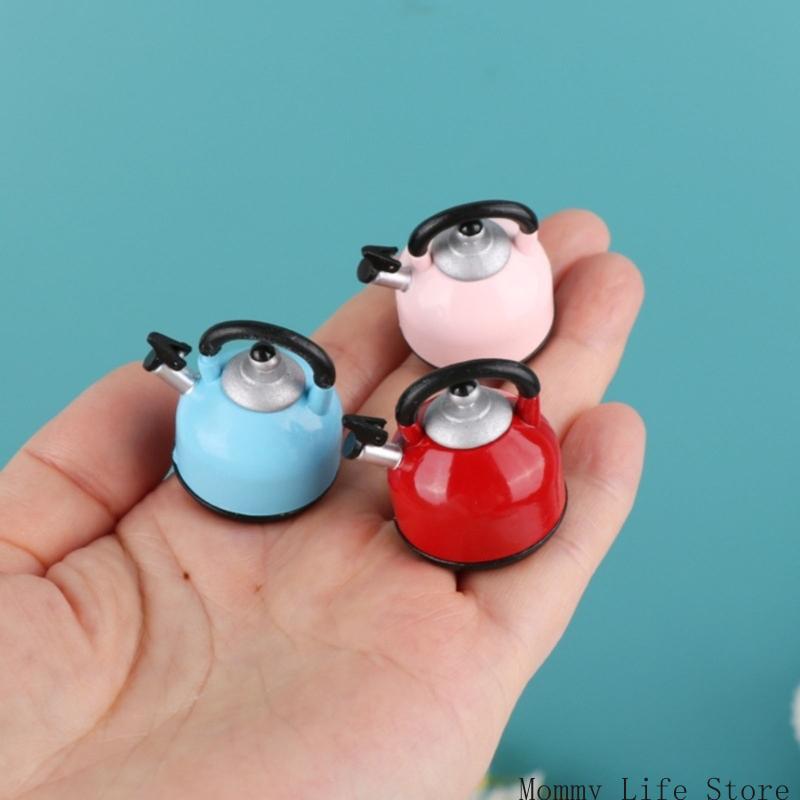 Simulation Kettle Miniature Model Figurine For Doll House Accessories With Realistic Detail For Kids Roleplay Game