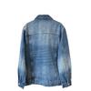 Veste en jean délavé style rétro Hong Kong pour femme - Mode décontractée ample Printemps/Automne 2025