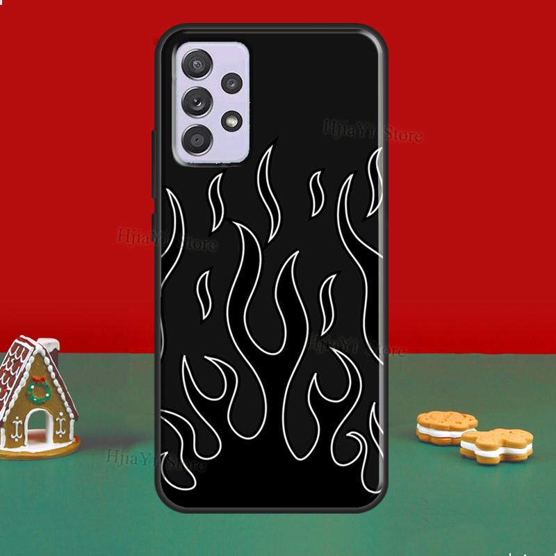 Flame Aesthetic Light Blue Fire Pink Case For Samsung A52 A12 A32 A42 A72 A51 A71 A31 A11 A40 A50 A70 A02S A21S Phone Cover
