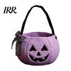 Porta caramelle ricamato Sacca zucca di Halloween per bambini, Borsa per dolcetto o scherzetto Decorazione festiva con manico, Secchiello riutilizzabile per snack Bomboniere per feste