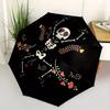 1pc Skeletal Flowers Automatic Open/Close Umbrella, Portable Folding Umbrella for Travel, Themed Events, It is suitable as a gift for various festival