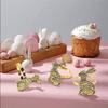 Good-Easter Bunny Napkin Rings Napkin Ring Holders Metal Table Decor Set Of 12 For Easter Party Banquet Dinner