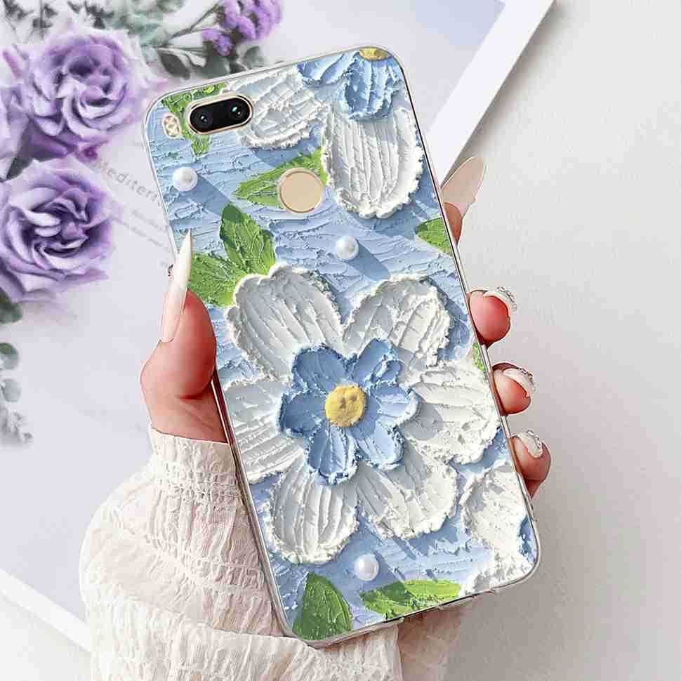 For Xiaomi Mi A1 MDG2 MDI2 Case Fashion Painting TPU Soft Silicone Cover For Xiaomi Mi A1 Mi 5X 5.5" Colorful Flower Phone Shell