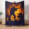 1pc Blanket - C-Counter strike2 CS2  Print Design,Lightweight Blanket for Sofa,Bed- Soft &Warm,Gift for All Seasons