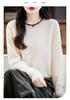100% Pure Wool Lazy Style Loose Knit Cashmere Pullover Sweater, Round Neck, Autumn/Winter.