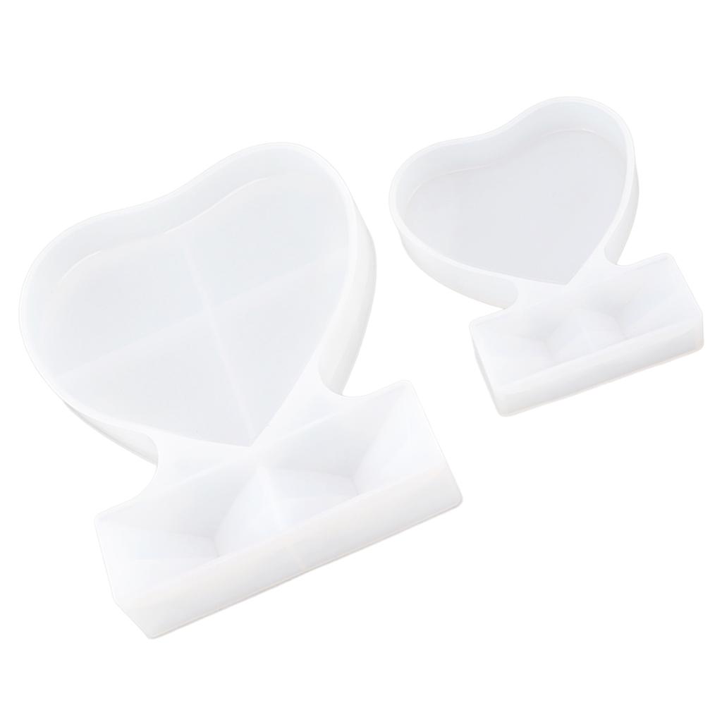 2PCS Heart Shape Photo Frame Mold Silicone Picture Mold DIY Personalized Photo Frame Mold for Home