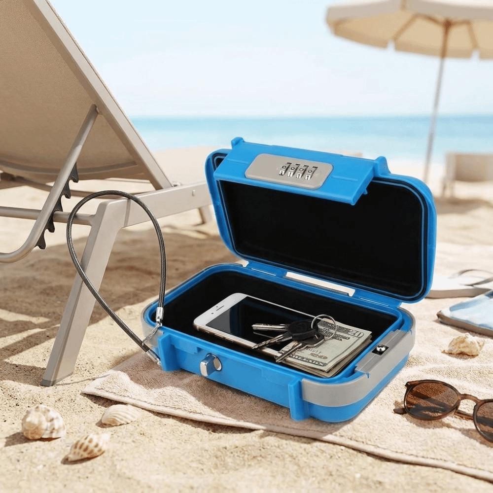 Solid ABS Material Combination Lock Box Detachable Steel Wire Storage Box Gym Visit