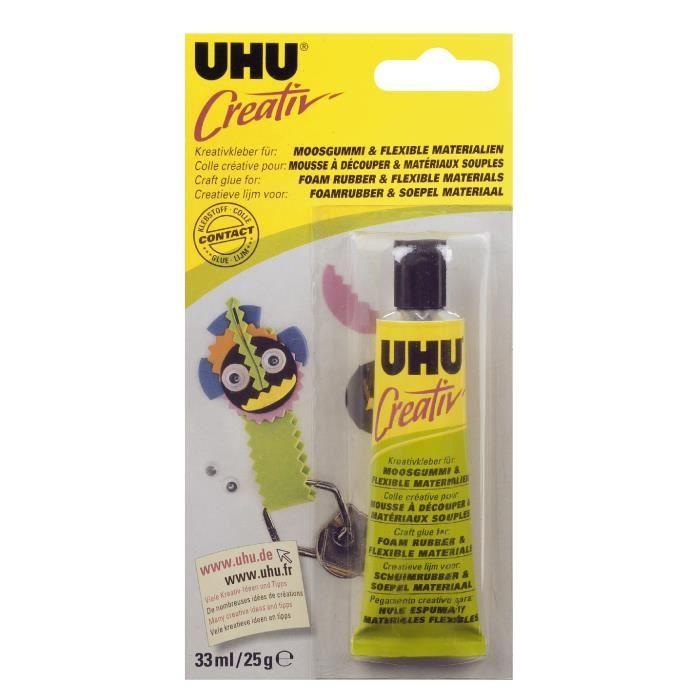 UHU Creativ' Mousse à Découper &amp; Matériaux Naturels 33ml