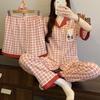 Leopard Print Women's Summer Short-Sleeve Cotton Pajama Set