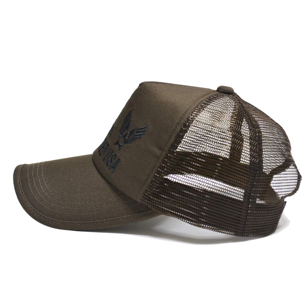 AVIREX LIMITED USA Mesh Cap with Front Embroidery (Brown)