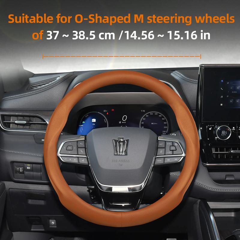 Suitable for Toyota Crown Ultra-Thin Breathable Leather Steering Wheel Cover Suitable for Royal Saloon Athlete Majesta Hybrid Crossover Sport