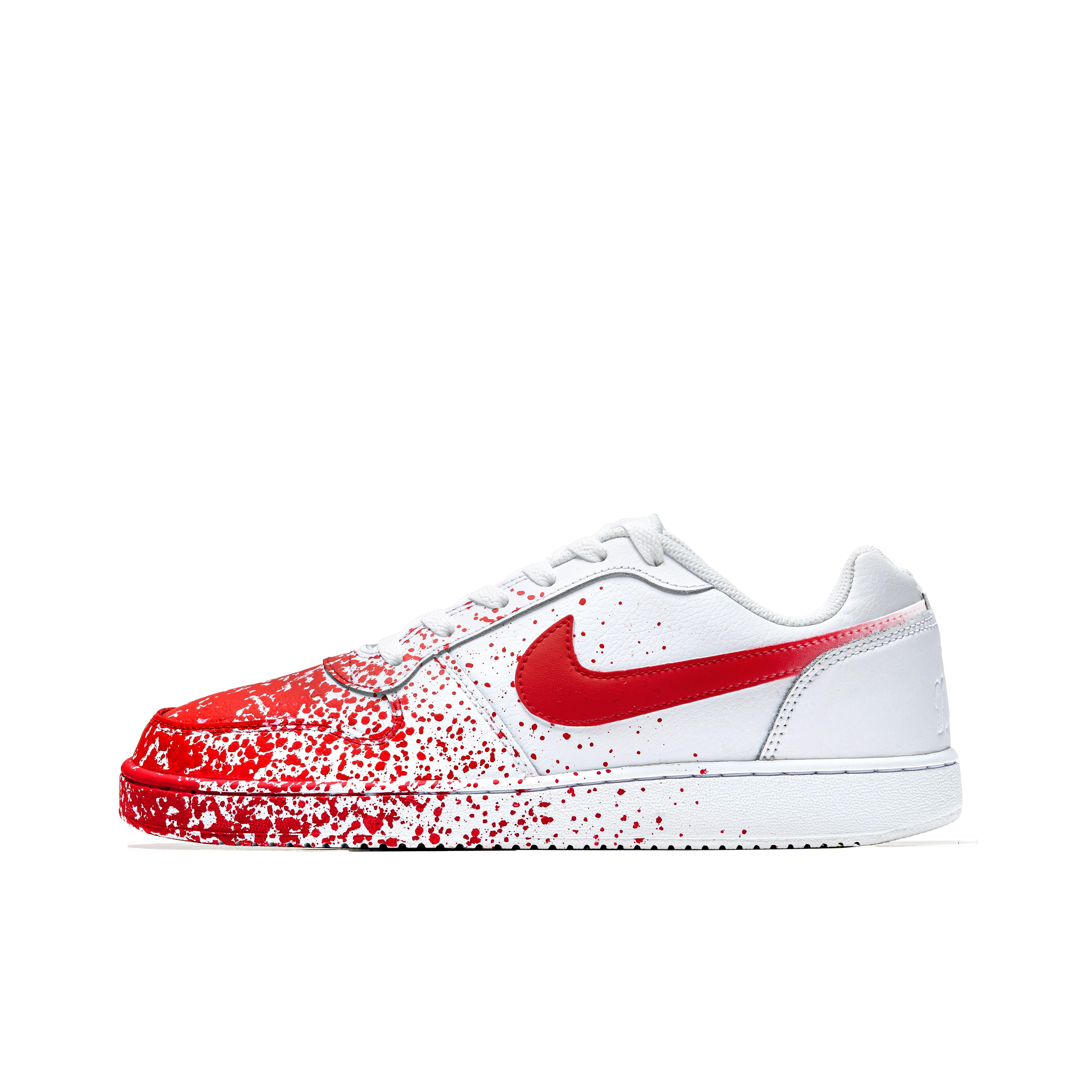 

Nike EBERNON Leather Abrasion Resistant Slip Resistant Low top Skateboard Shoes Unisex White Red AQ1775-100(team941-) 44