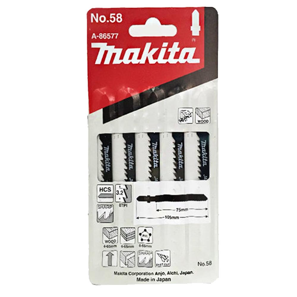 

Makida A 86577 Полотно для лобзика [Быстрая резка древесины, 5 шт.]