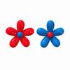 Oversized Resin Flower Earrings Glossy Asymmetry Earrings Trendy Flower Stud Earrings  Women Girls