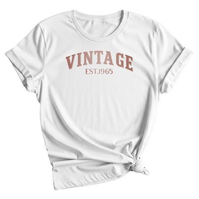 Vintage Est.1965 60th Birthday Womens T-Shirt Retro Tee