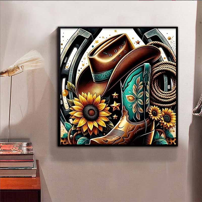 New Arrival 5D DIY Full Circle Diamond Painting "Mechanical Cowboy Gear" Embroidery Cross Stitch Home Decor Gift