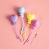 Colorful Retro Balloon Cake Topper - Large Round Balls for Birthday Dessert Table Decoration