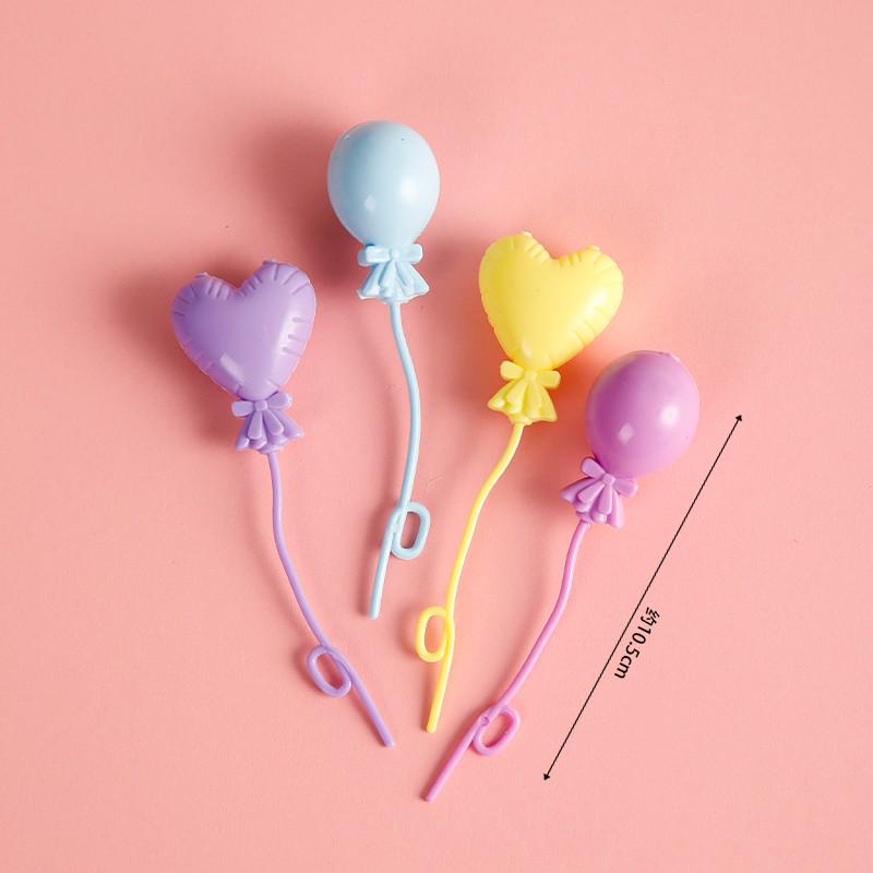 Colorful Retro Balloon Cake Topper - Large Round Balls for Birthday Dessert Table Decoration