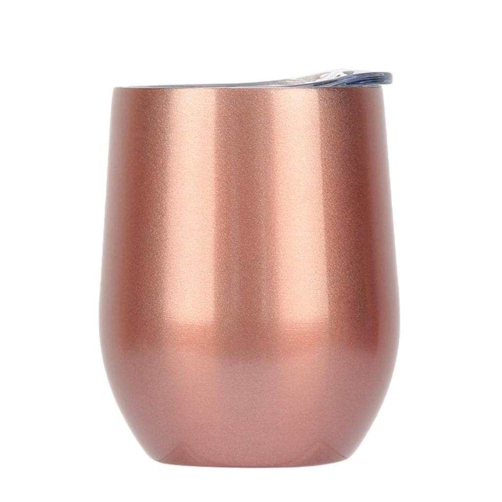 Stainless Steel Wine Tumbler Double Wall Insulated Drinking Cup with Lid for Outdoor Camping Picnic