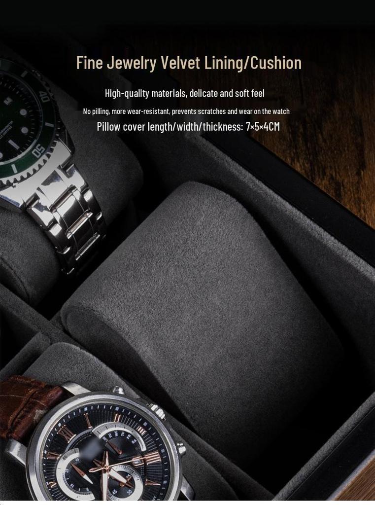 Walnut Wood Watch and Jewelry Organizer Box - Storage for Wristwatches, Bracelets, and More