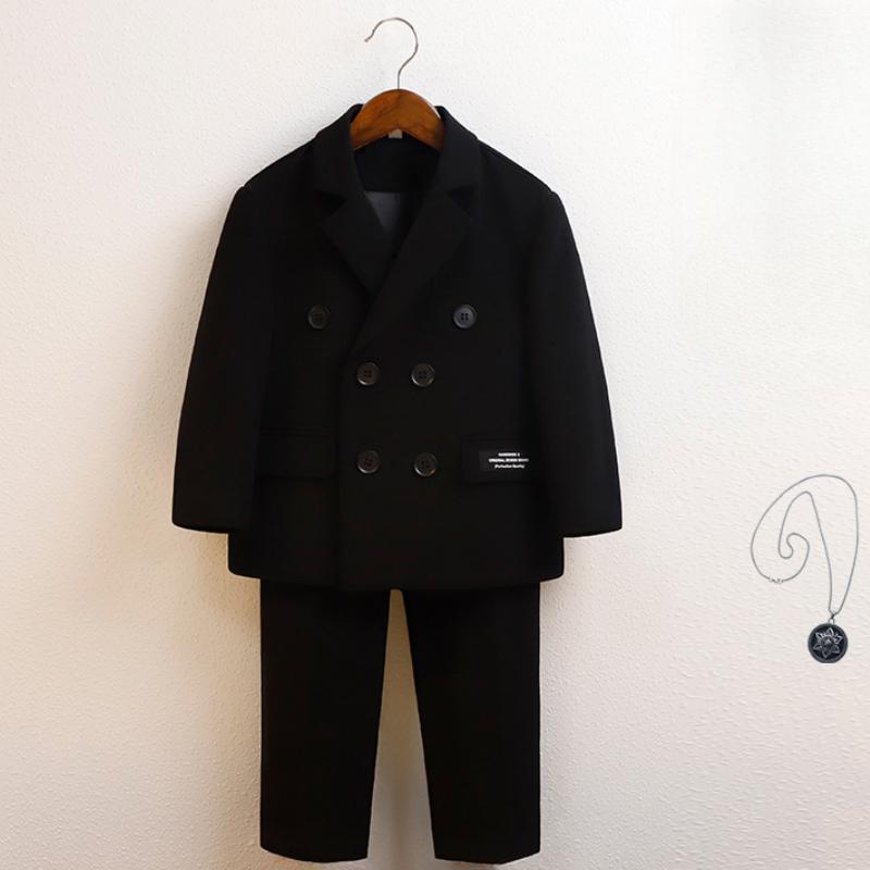 Suit for Boys Spring Casual Children School Uniform Outfits Handsome Kids Host Performance Costume 2-11 Years Boy Birthday Blazers Set