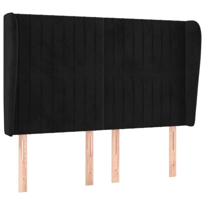 VidaXL Headboard with Ears Black 147x23x118-128 Cm Velvet3118244