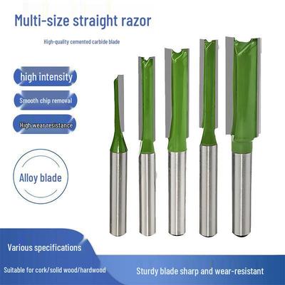 Tungsten Steel Single-Edge Grooving Bit for Woodworking, Sharp and Durable with Round Shank