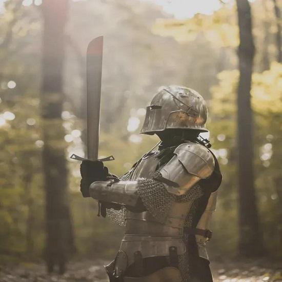 Medieval Full Body Knight Suit Barbuta Visor Helmet Mild Steel Armor for LARP Full Costume Steel Wearable Suit for Cospla