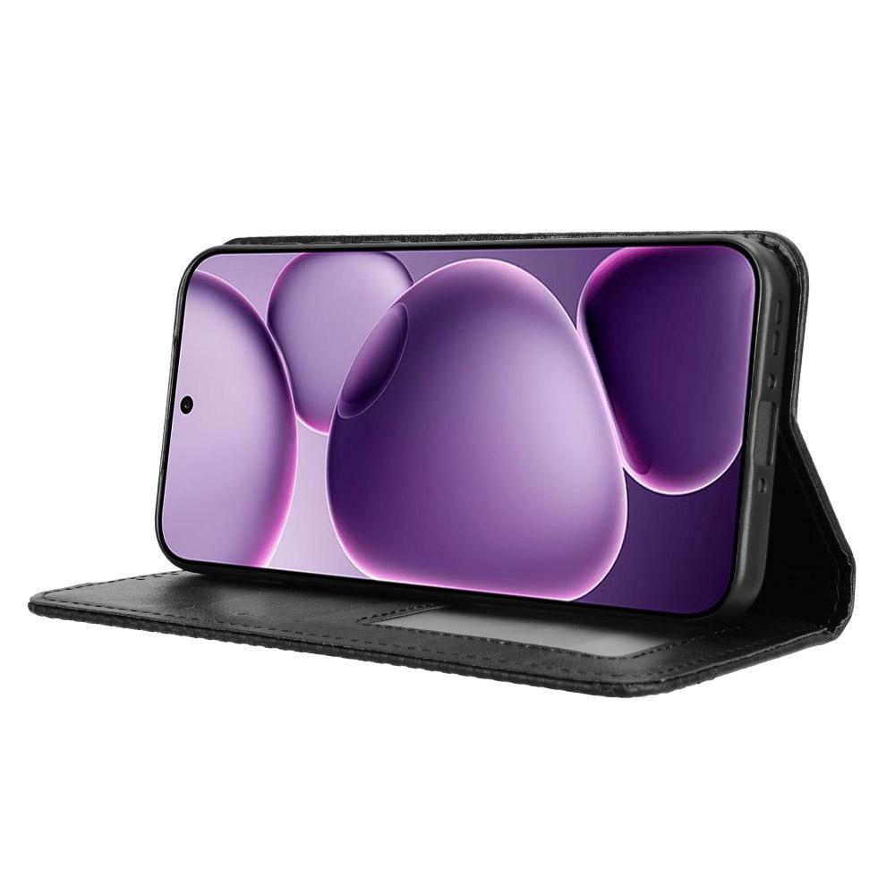 Für Oppo Find X8s+ 5G Lederhülle Brieftasche Ständer Retro Textur Handyhülle