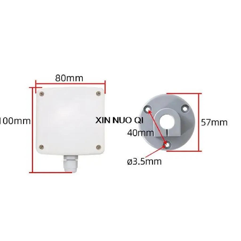 Duct Temperature and Humidity Transmitter Sensor 4-20mA Pipeline Type 0-5V Air Conditioner 0- 10V RS485 Output