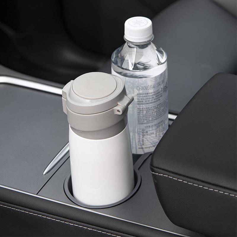 TPE Water Cup Holder Accessories Water Proof Console Cup Holder Insert Double Hole Holder for Tesla Model 3 Model