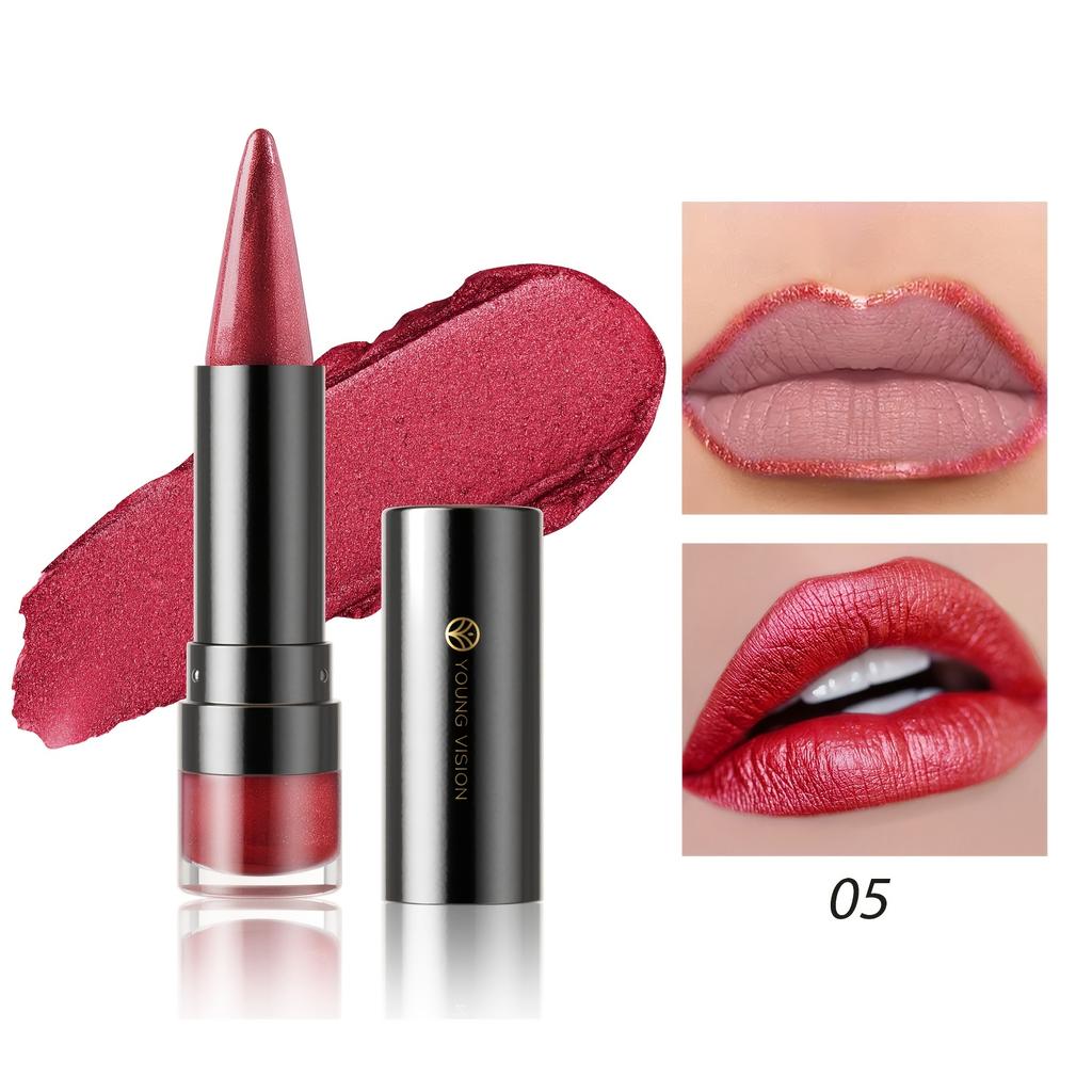 Glitter Lipstick Long-Lasting Shimmering Finish for Bold and Glossy Lips Easy Contour Multi-Use for Lips, Lip Liner, Eyeshadow, and Eyeliner