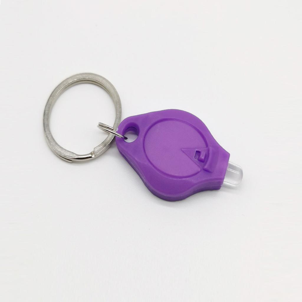 UV Keychain Flashlight Keychain Flashlight Ultra Mini Key  Light Rhombus Shape for UV Curing Purple Light