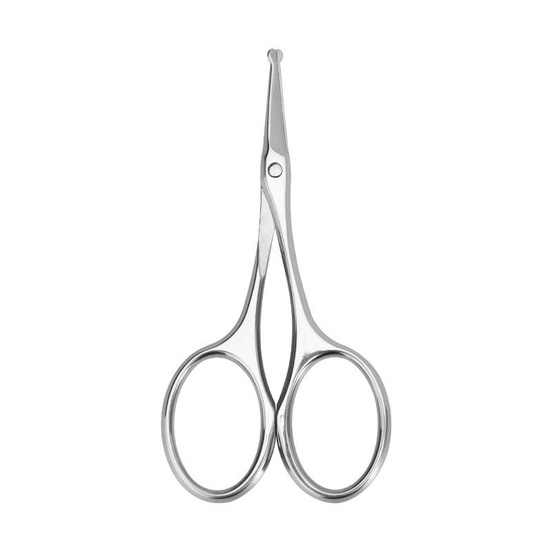 

Stainless Steel Curved Nose & Eyebrow Scissors for Men & Women - Beard & Hair Trimming with Round Tips