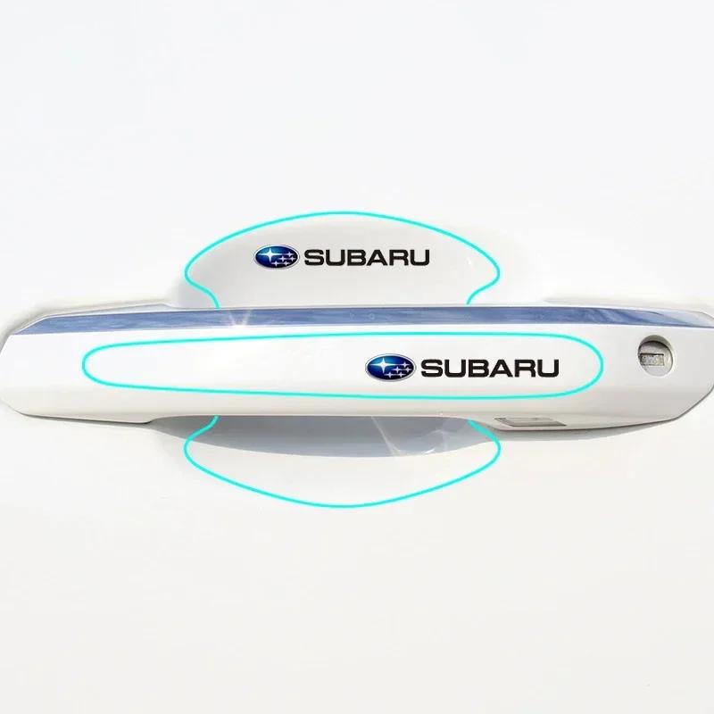 For Subaru Emblem STI Forester XV Outback Impreza Legacy WRX BRZ Tribeca 8pcs Car Door Bowl Handle Decoration Stickers Decal ge3