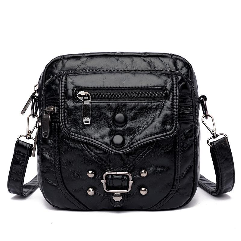 Summer 2024 Women's Soft Leather Mini Shoulder Bag - Casual Crossbody for Mobile Phone