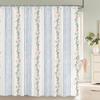 Modern Flowers Shower Curtains Waterproof Fabric Floral Bath Curtains For Bathroom Bathtub Large Wide Bathing Cover With Hooks