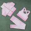 JYL Seamless Quick Dry Long Sleeve Pants Plus Size Yoga Set